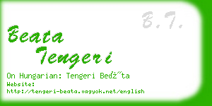 beata tengeri business card